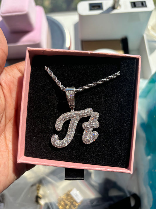 Iced Script Custom Pendant